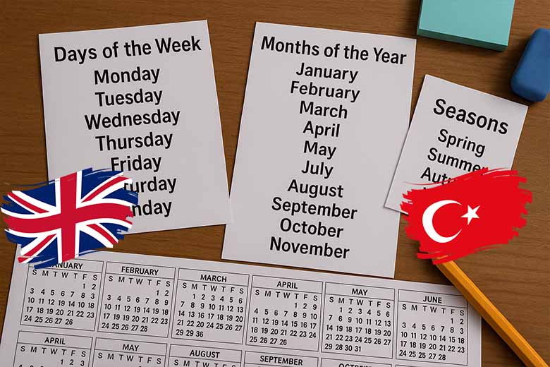 Günler Aylar ve Mevsimler – İngilizce Takvimi Keşfetmek
