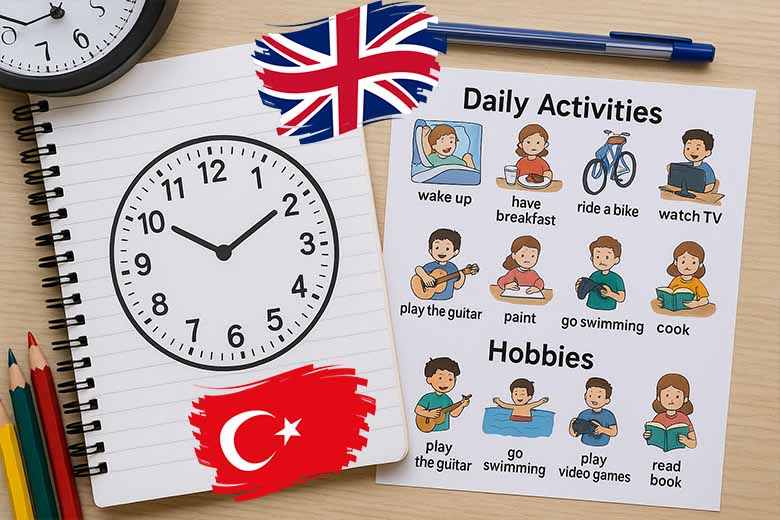 Günlük Aktiviteler ve Hobiler – Zamanı İngilizce Anlatmak